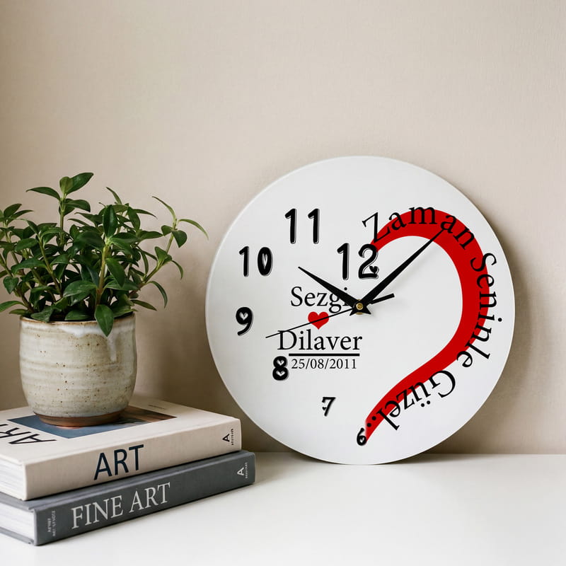 Zaman Seninle Güzel İsimli Duvar Saati