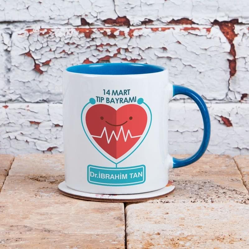 14 Mart Tıp Bayramı Hediyesi Renkli Kupa
