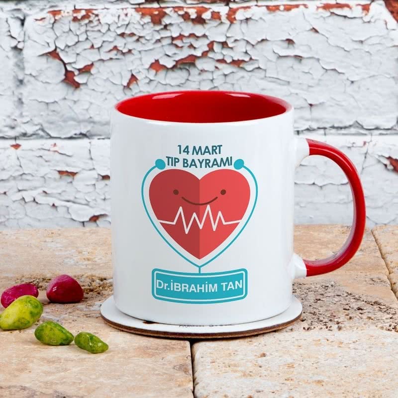 14 Mart Tıp Bayramı Hediyesi Renkli Kupa