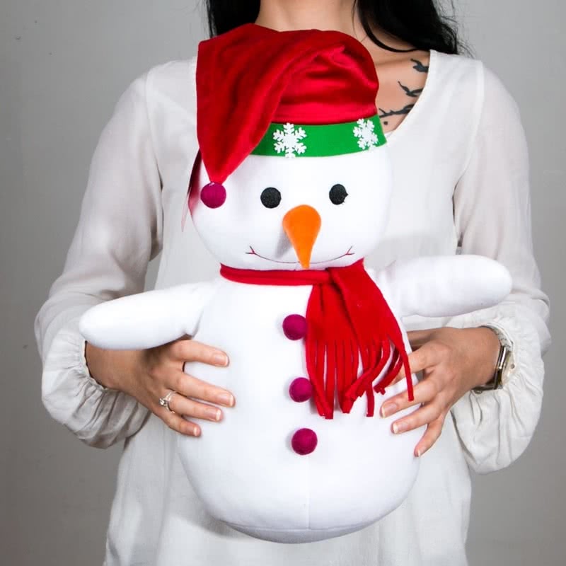 40 Cm Peluş Şapkalı Kardan Adam Hediye Sepeti