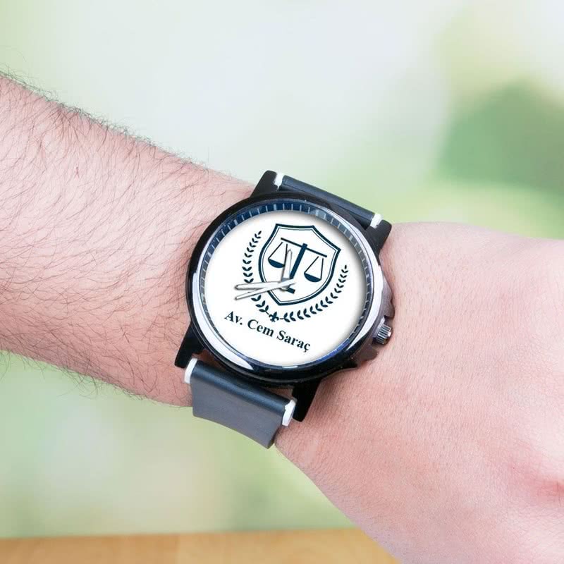 Avukata Hediye Baskılı Kol Saati