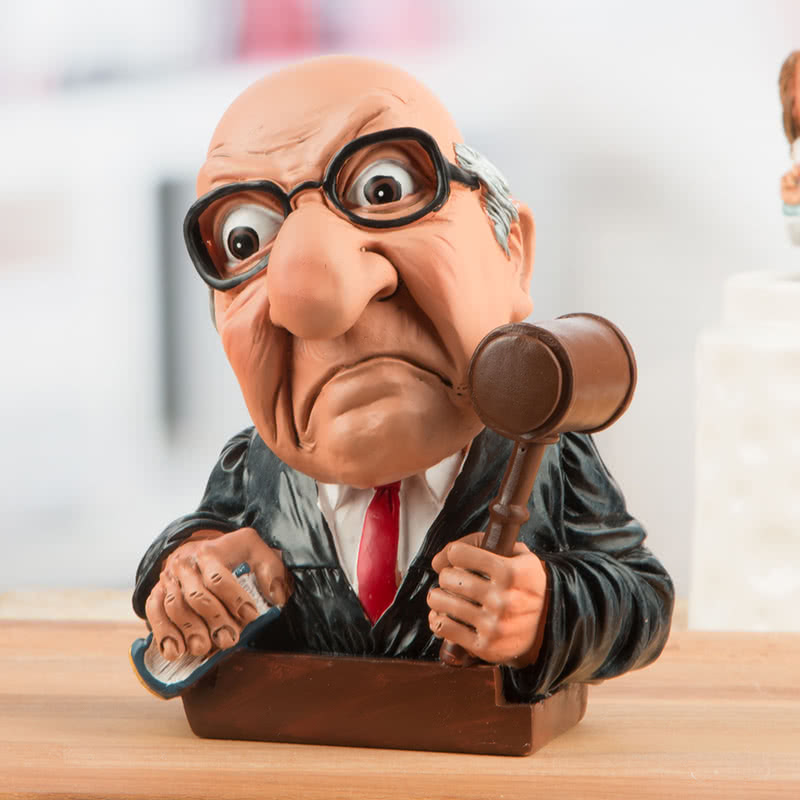 Hakim - Savcı Figürlü Dekoratif Biblo Büst