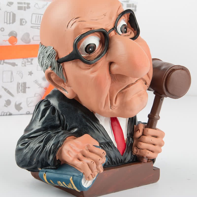 Hakim - Savcı Figürlü Dekoratif Biblo Büst