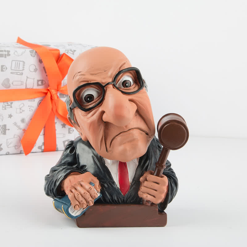 Hakim - Savcı Figürlü Dekoratif Biblo Büst