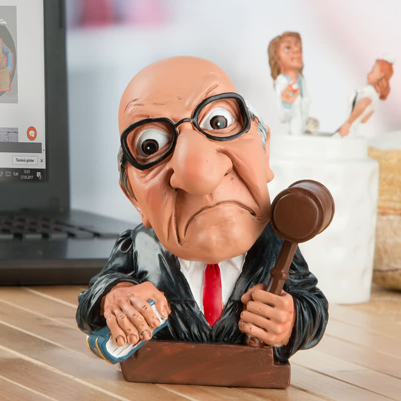 Hakim - Savcı Figürlü Dekoratif Biblo Büst