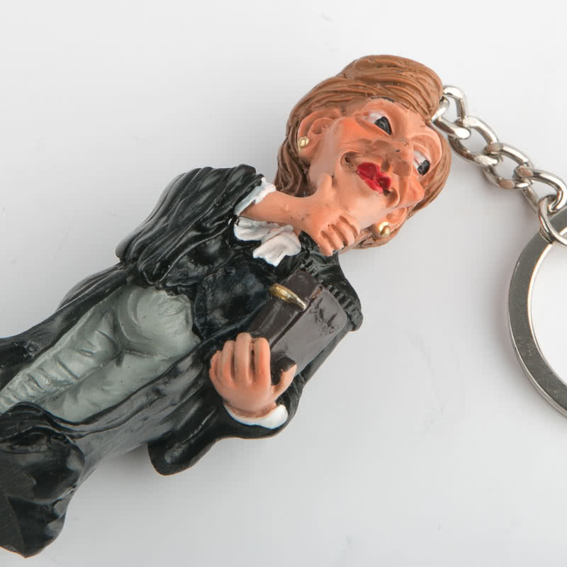 Kadın Avukat Figürlü Biblo Anahtarlık