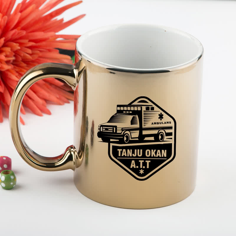 Sağlık Çalışanlarına Özel Kurumsal Altın-Gümüş Kahve Kupası