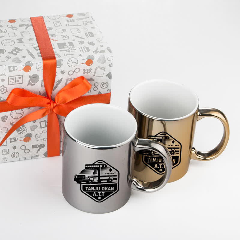 Sağlık Çalışanlarına Özel Kurumsal Altın-Gümüş Kahve Kupası