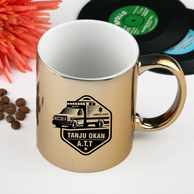 Sağlık Çalışanlarına Özel Kurumsal Altın-Gümüş Kahve Kupası