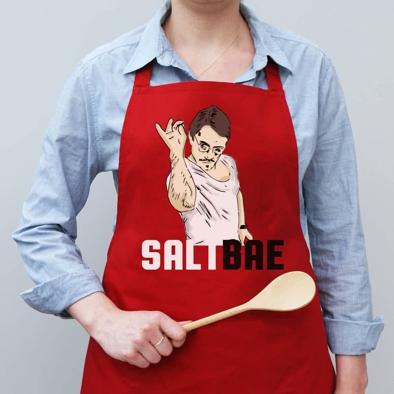 Bayan Sevgiliye Özel Hediye SaltBae Mutfak Önlüğü