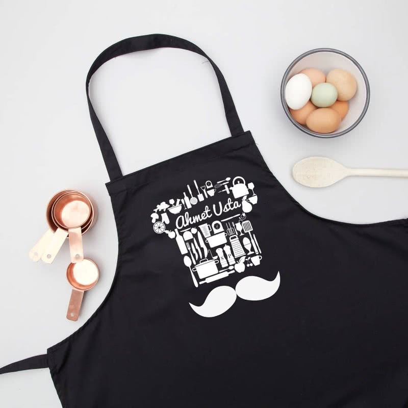 Şef Şapkası Tasarımlı Mutfak Önlüğü