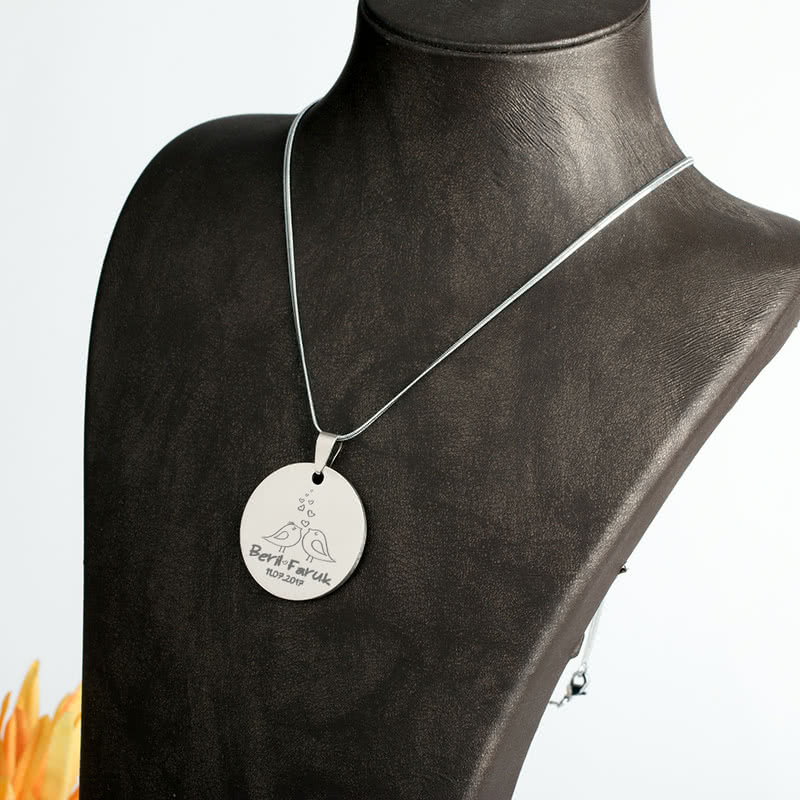 Sevgiliye Hediye Yıldönümüne Özel Metal Kolye