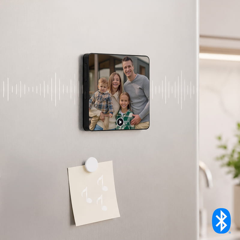 Aile İsimli Kişiye Özel Ses Kayıt & Müzik Çalar Özellikli Magnet
