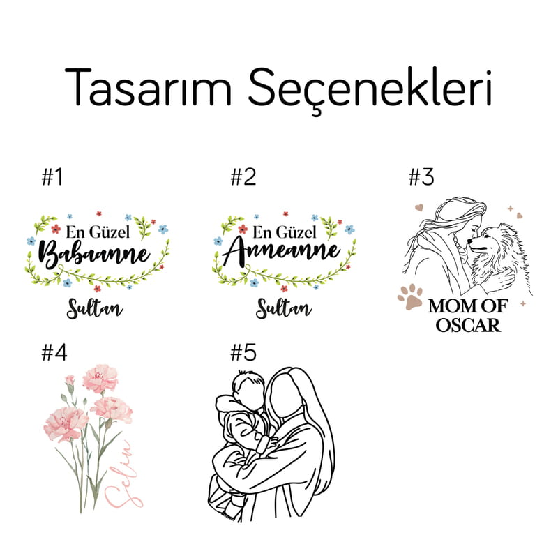 ANNE Serisi Kişiye Özel Makyaj Aynası - Tasarım Seçenekli