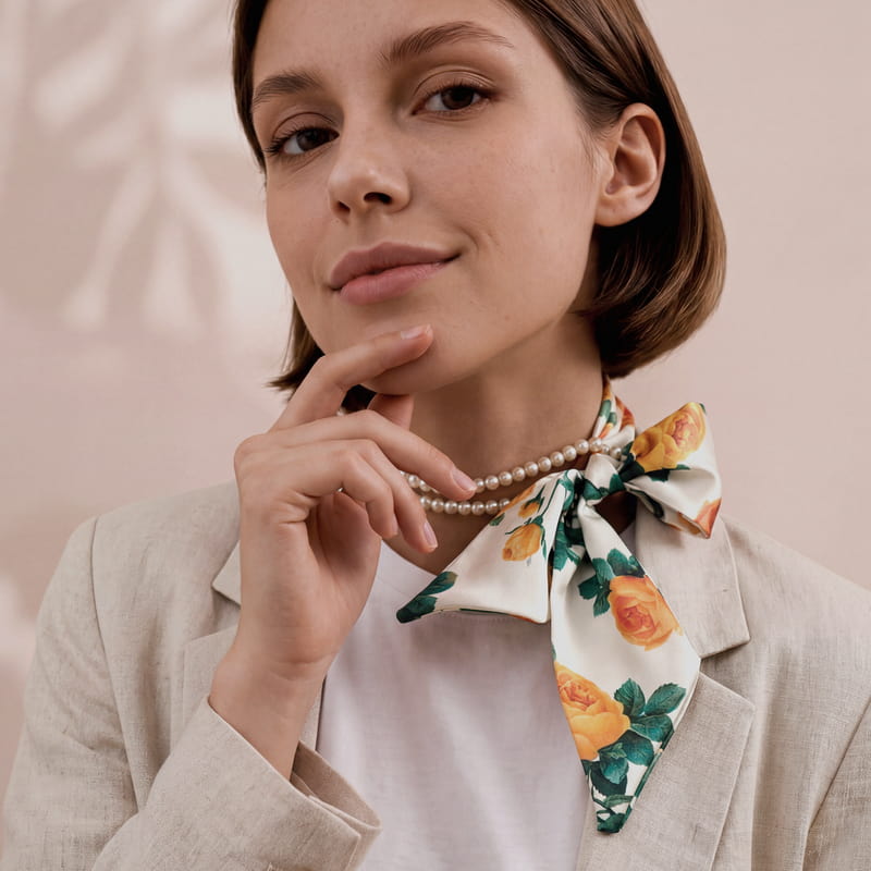 Annemin Zarafeti İnci Fularlı Hediye Kutusu