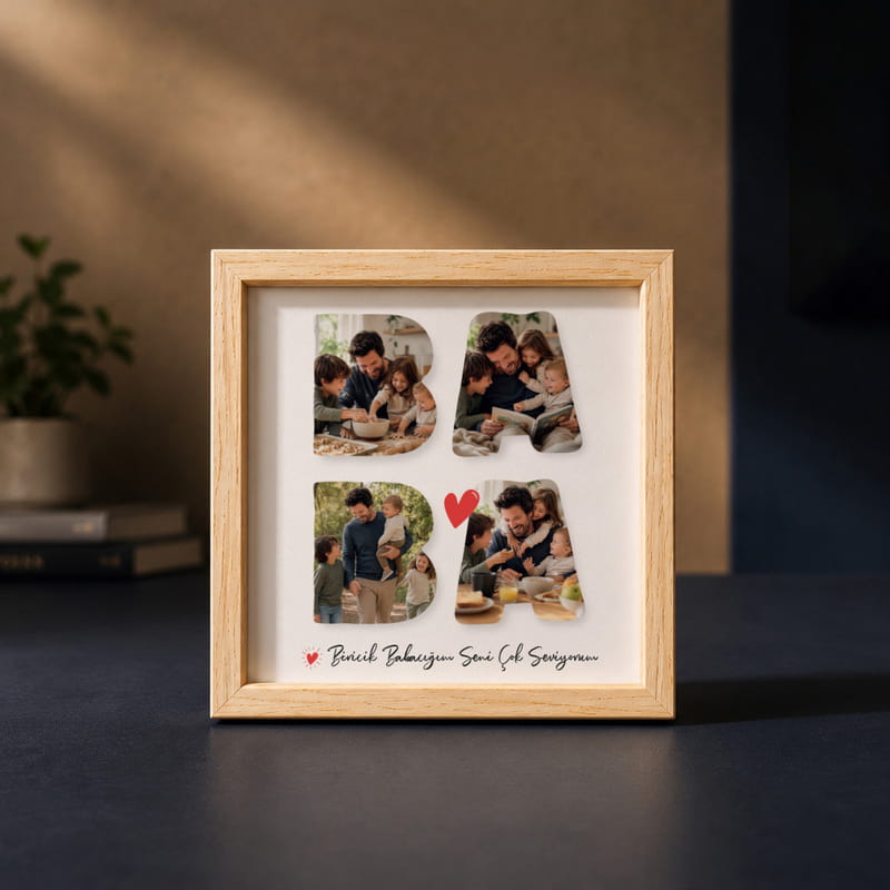 BABA Fotoğraflı Ahşap Çerçeve