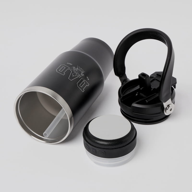 BABA Serisi Bluetooth Hoparlörlü Line Art Fotoğraflı Çelik Termos