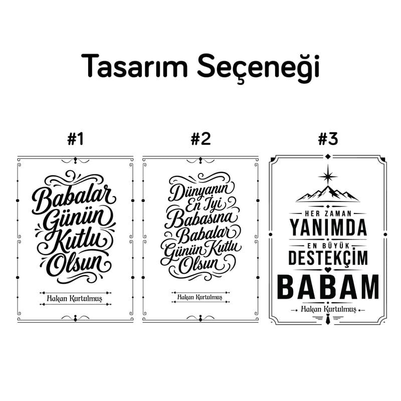 Babalar Günü Serisi İsme Özel Premium Kalem Seti