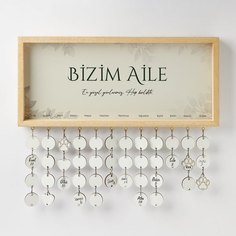Bizim Aile Özel Gün ve Tarihler Pano Çerçeve