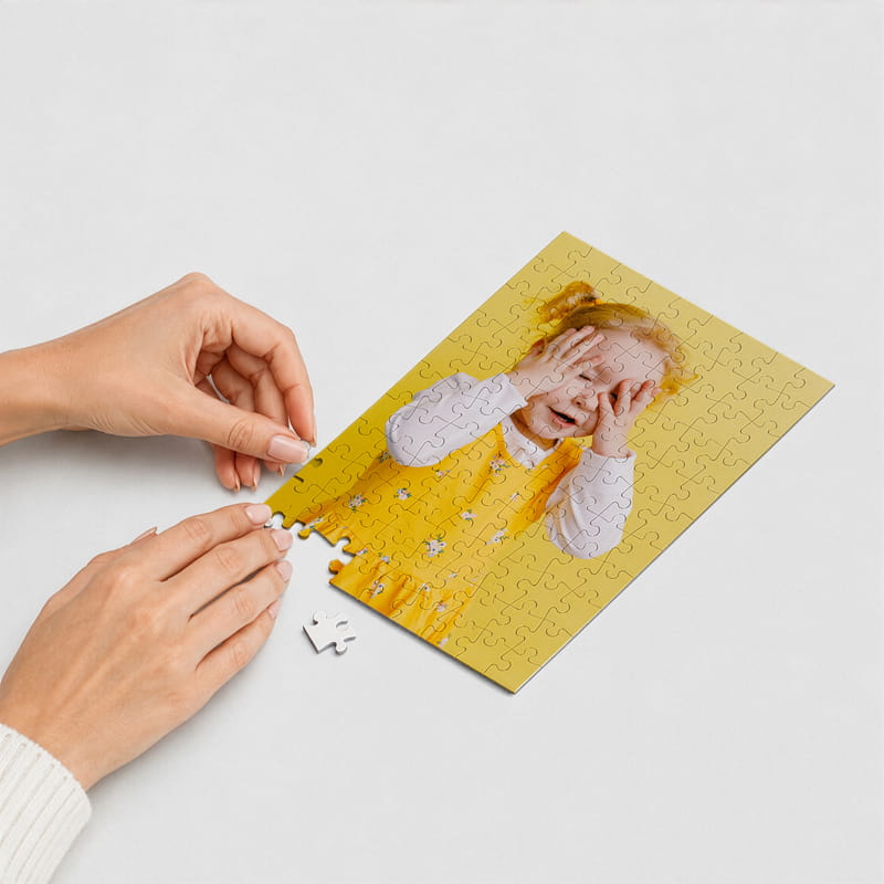 Çocuklara Hediye Fotoğraf Baskılı Kapsül Şişeli Mini Puzzle