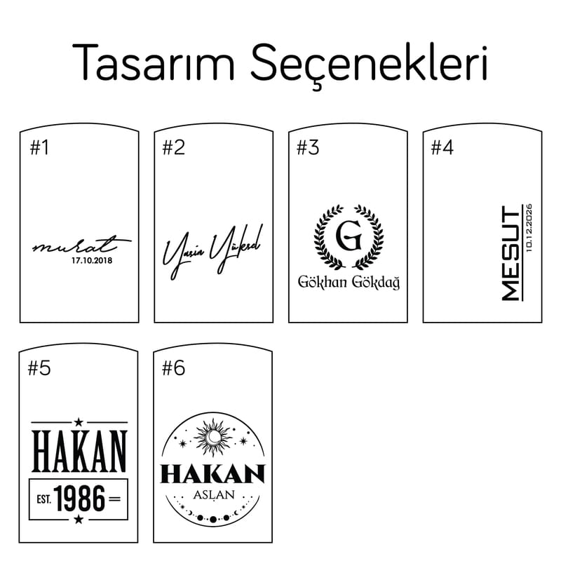 Doğum Günü Tasarım Seçenekli Siyah Metal Çakmak