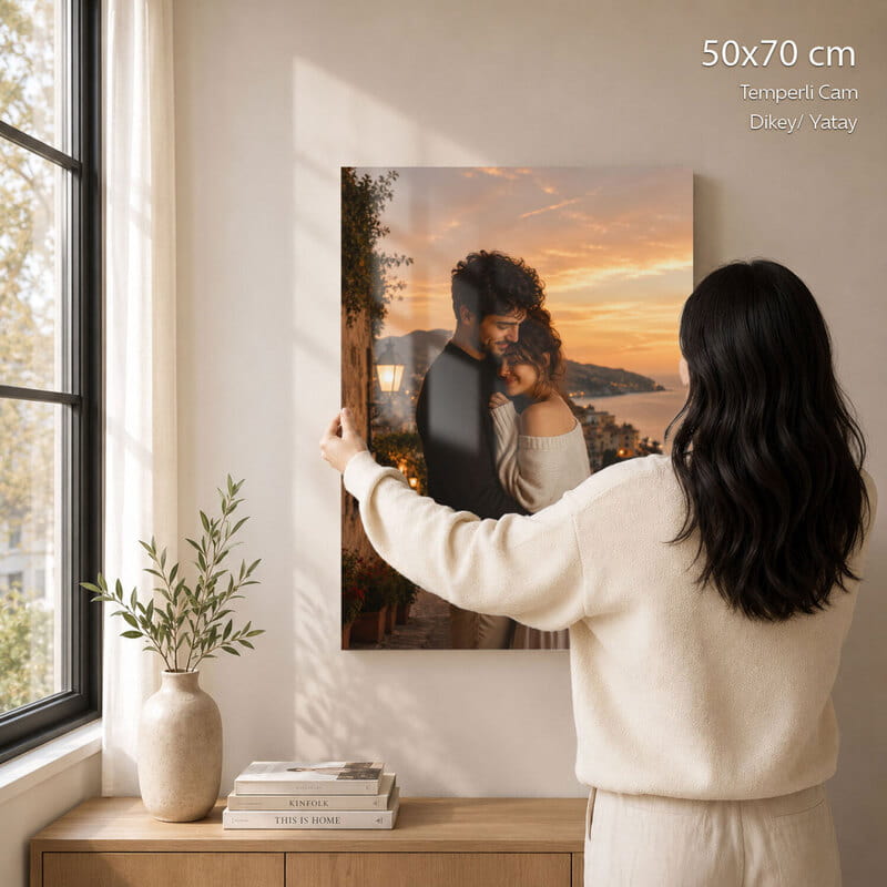 Efekt Seçenekli Fotoğrafınıza Özel Temperli Cam Tablo - 50x70 cm