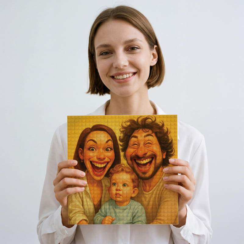 Efekt Seçenekli Kişiye Özel Kutulu Brick Puzzle - 200 Parça