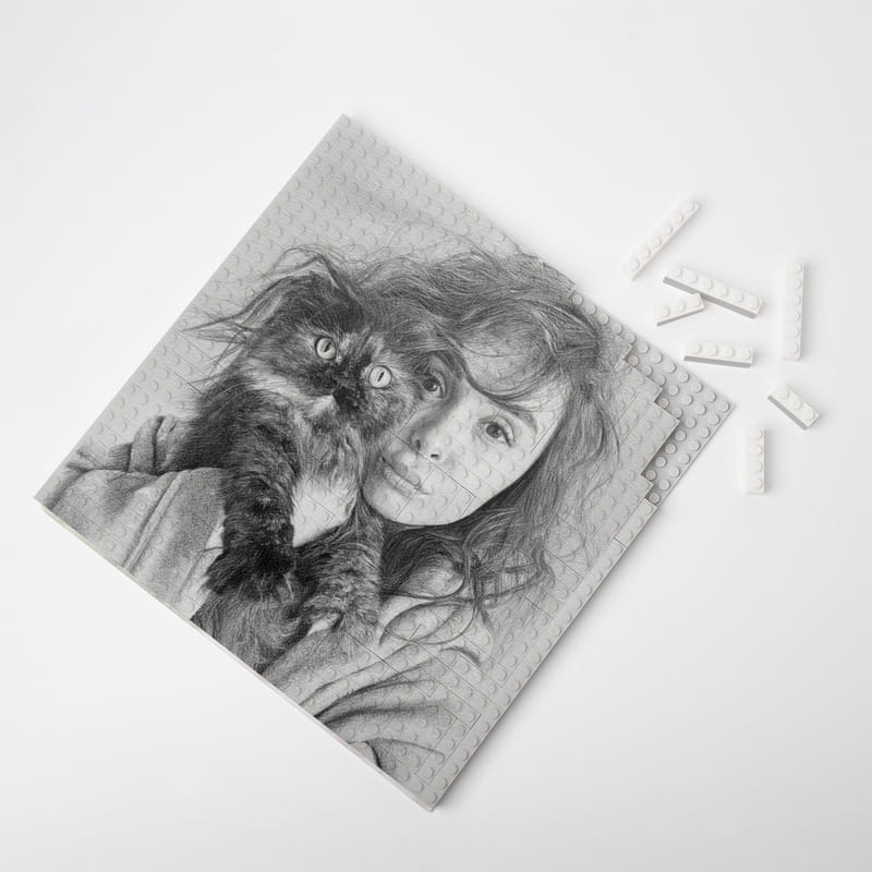 Efekt Seçenekli Kişiye Özel Kutulu Brick Puzzle - 200 Parça