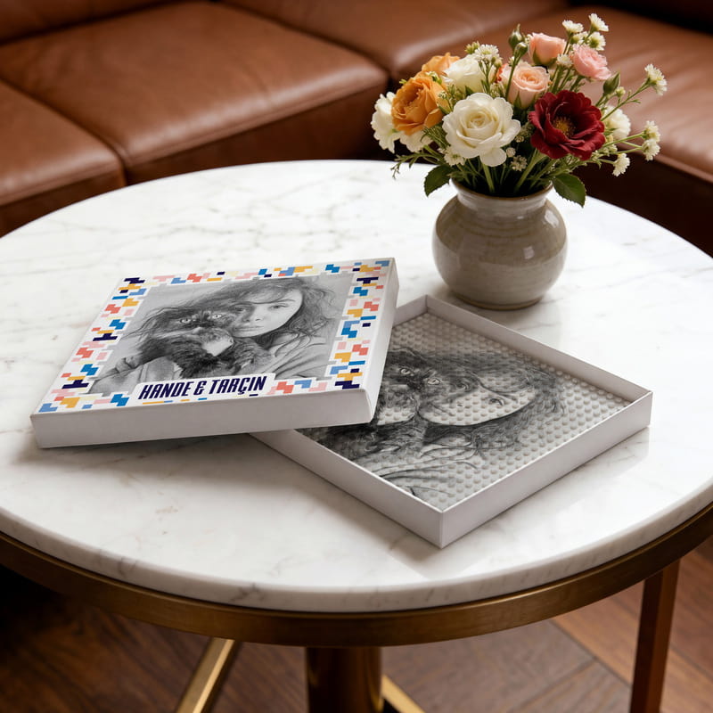 Efekt Seçenekli Kişiye Özel Kutulu Brick Puzzle - 200 Parça