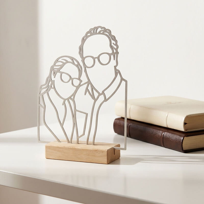 Fotoğrafımızın Silüeti Line Art Portre Çerçeve