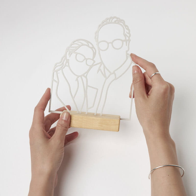Fotoğrafımızın Silüeti Line Art Portre Çerçeve