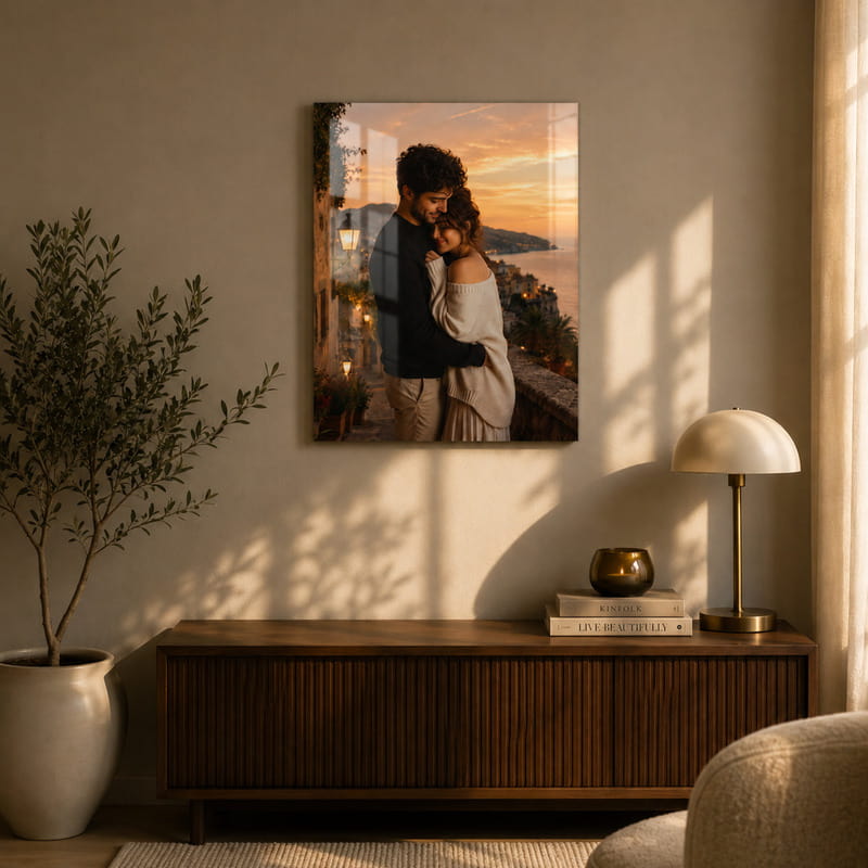 Fotoğrafınıza Özel Cam Duvar Tablosu - 35x50 cm Efekt Seçenekli