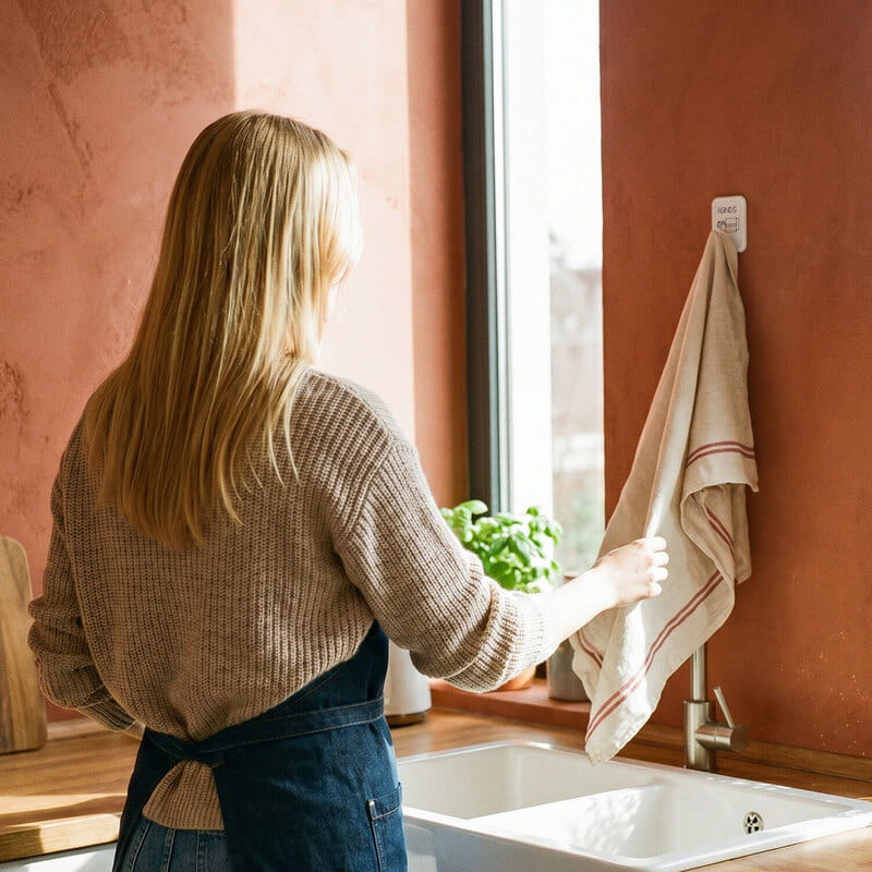 Fotoğraflı 3lü Kişiye Özel Banyo Havlu Askısı