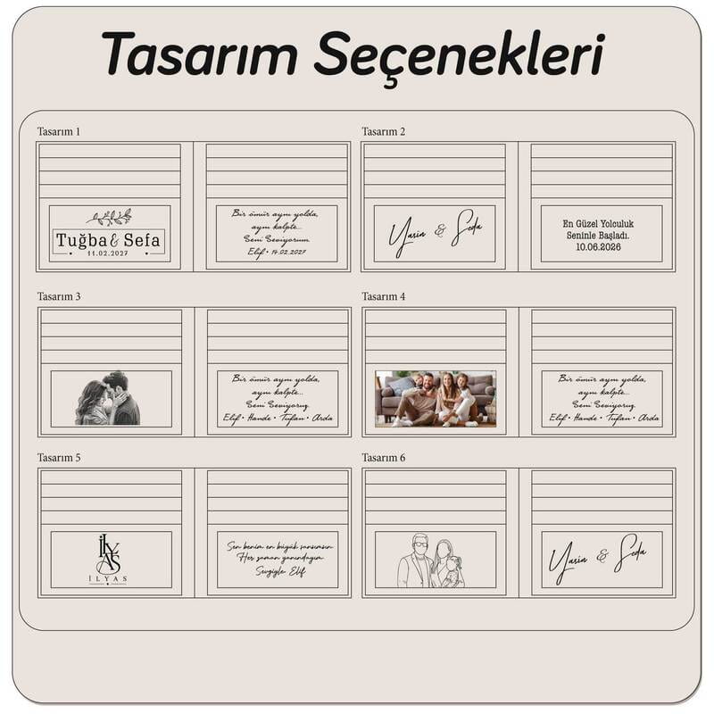 İç Kapak Fotoğraf Baskılı Kişiye Özel Deri Cüzdan – İsim ve Mesaj Tasarım Seçenekli