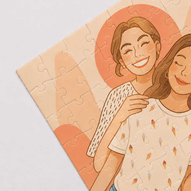 İllüstrasyon Fotoğraflı Kapsül Tüplü Puzzle