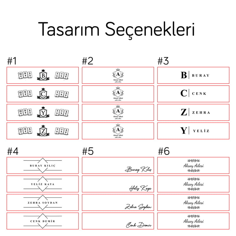 İsme Özel Premium Ahşap Okey Takımı