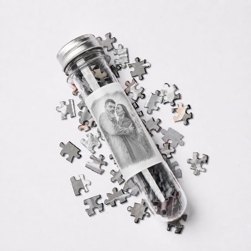 Karakalem Fotoğraf Baskılı Kapsül Puzzle