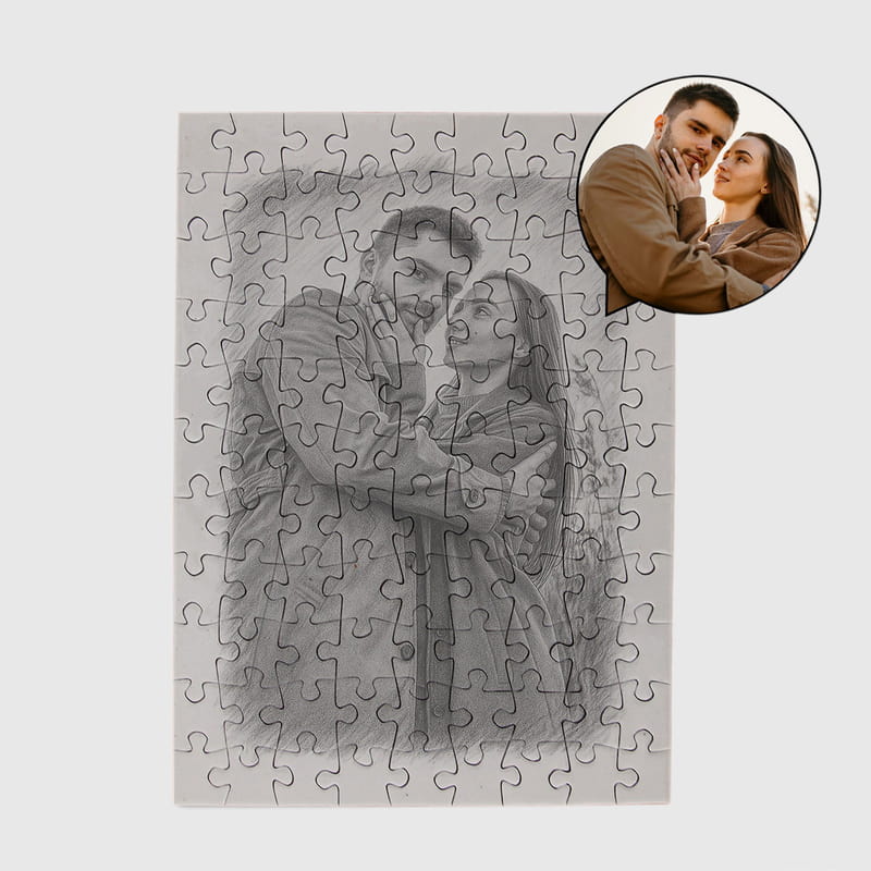 Karakalem Fotoğraf Baskılı Kapsül Puzzle