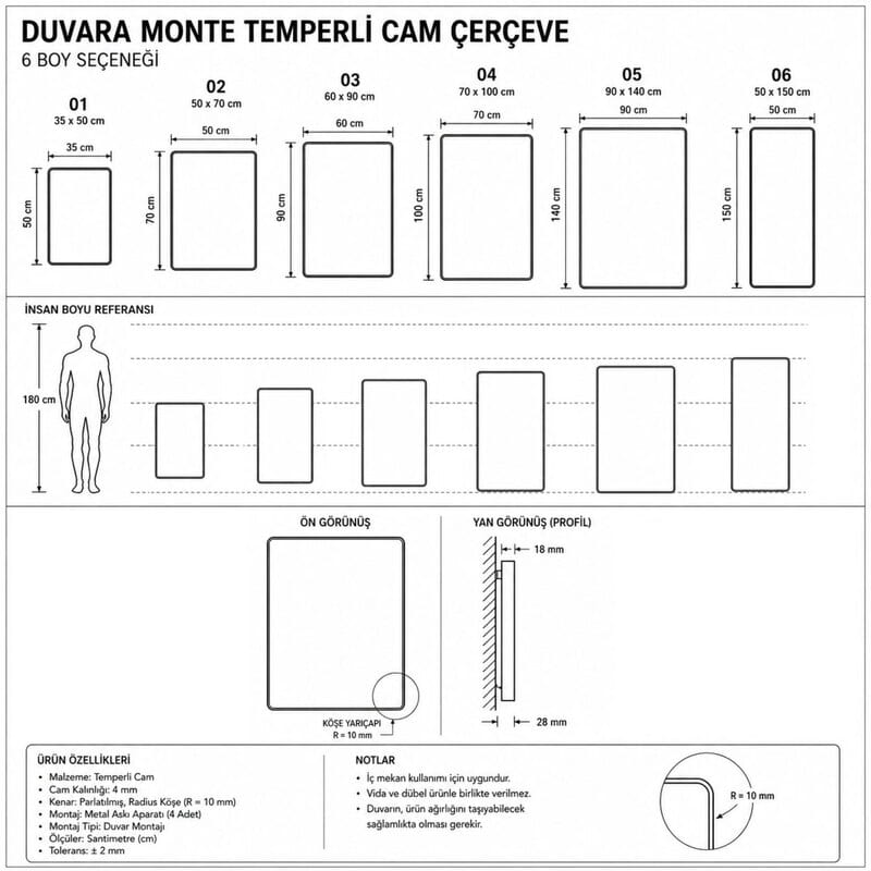 Karakalem Tasarımlı Kişiye Özel Cam Tablo - 60x90 cm