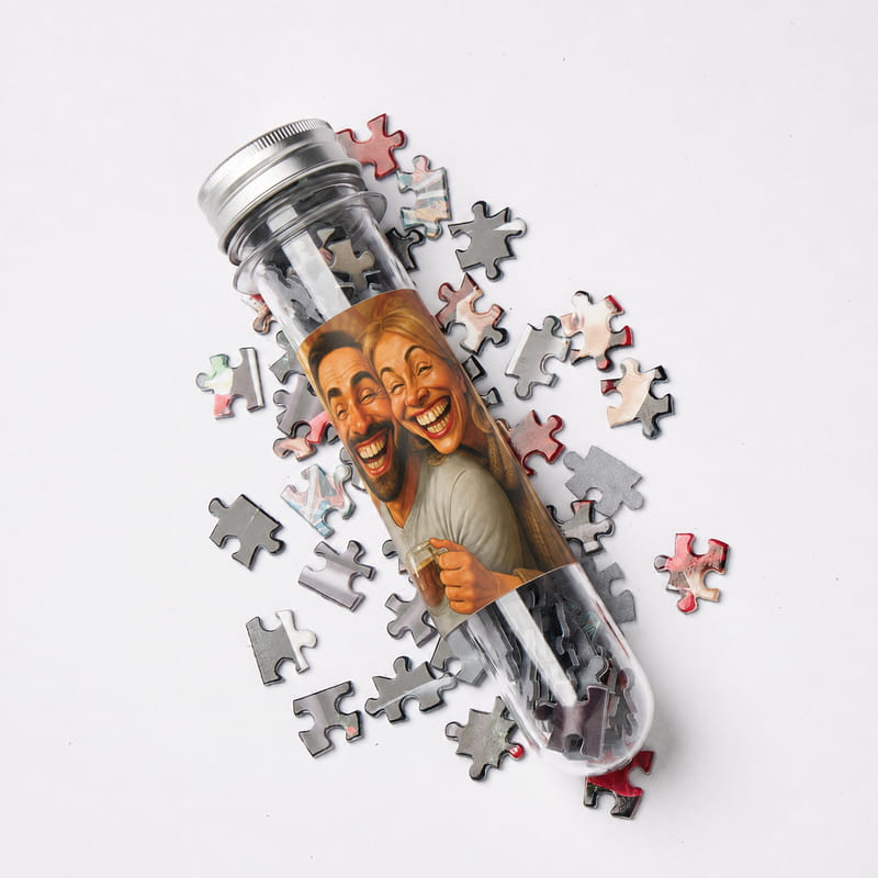 Karikatür Fotoğraflı Kapsül Puzzle