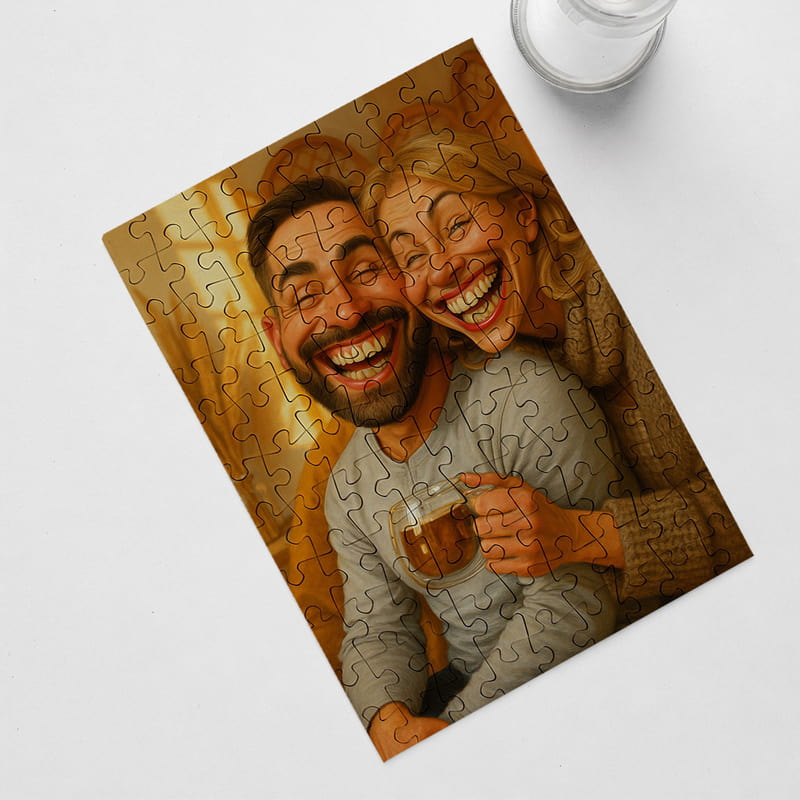 Karikatür Fotoğraflı Kapsül Puzzle