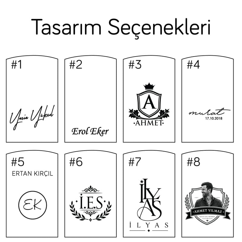Metal Kapaklı Kişiye Özel Çakmak - 8 Tasarım Seçenekli
