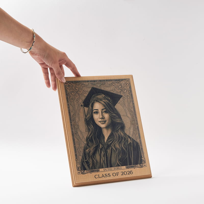 Mezuniyet Hediyesi Fotoğraf Baskılı Ahşap Tablo
