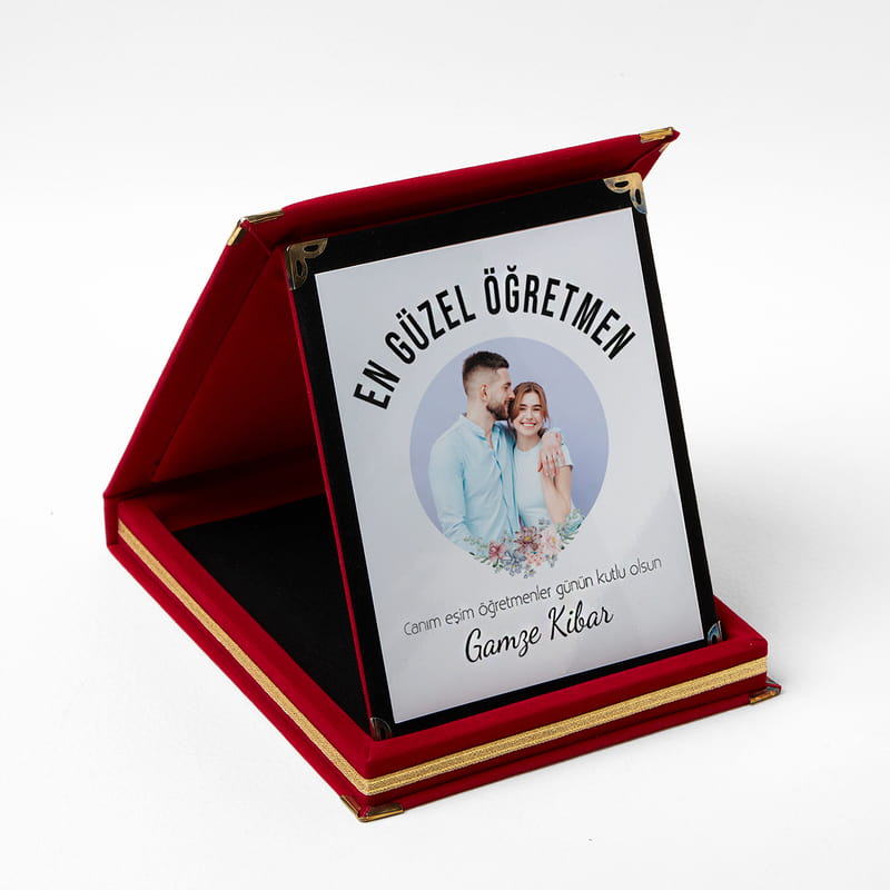 Öğretmen Eşe Öğretmenler Günü Hediyesi Fotoğraf Baskılı Plaket