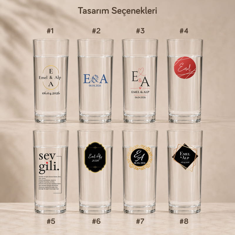 Sevgiliye Hediye Daima Biz 2'li Rakı Kadehi ve Karaf Seti