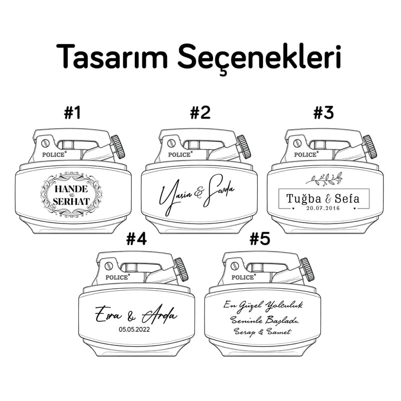 Sevgiliye Özel Seri Retro Tarz İsimli Çakmak