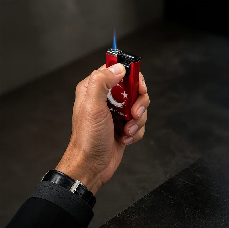 TÜRK Sembolleri İsimli Metal Çakmak - Tasarım Seçenekli