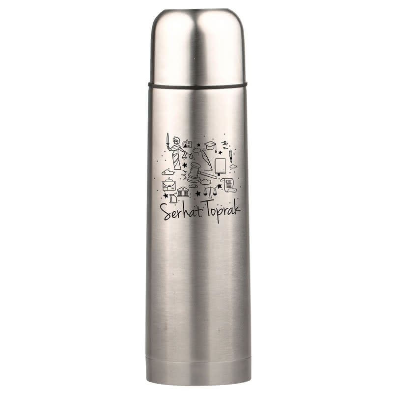 Avukat Arkadaşa Hediye Kişiye Özel Çelik Termos