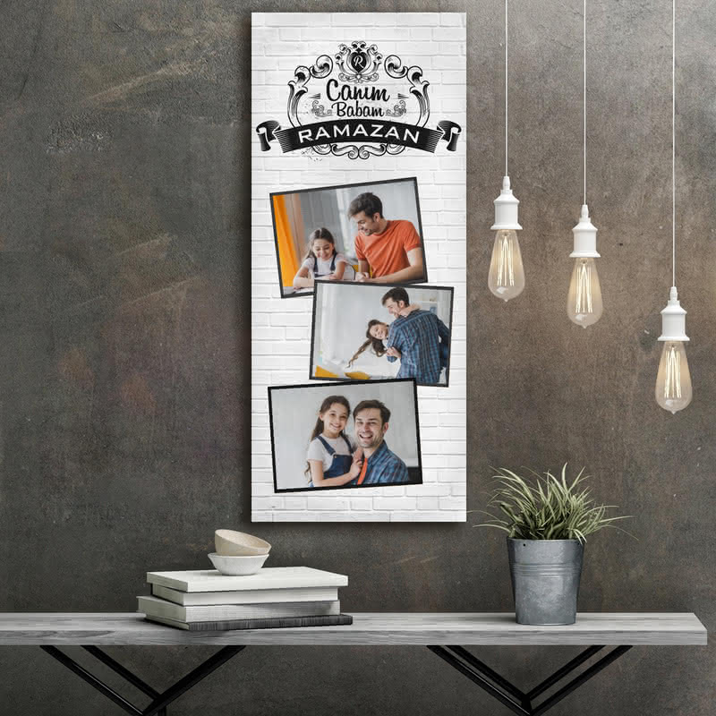 Babaya Hediye Fotoğraf Baskılı Kanvas Tablo Hediye Sepeti