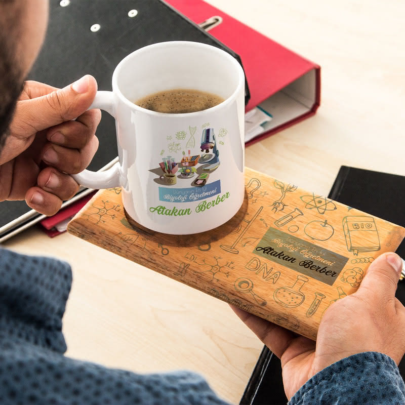 Biyoloji Öğretmenlerine Hediye Kupa Sunum Seti